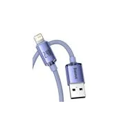 Cablu USB to Lightning Baseus Crystal, 2.4A, 1.2m (Mov)