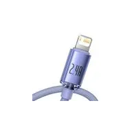 Cablu USB to Lightning Baseus Crystal, 2.4A, 1.2m (Mov)