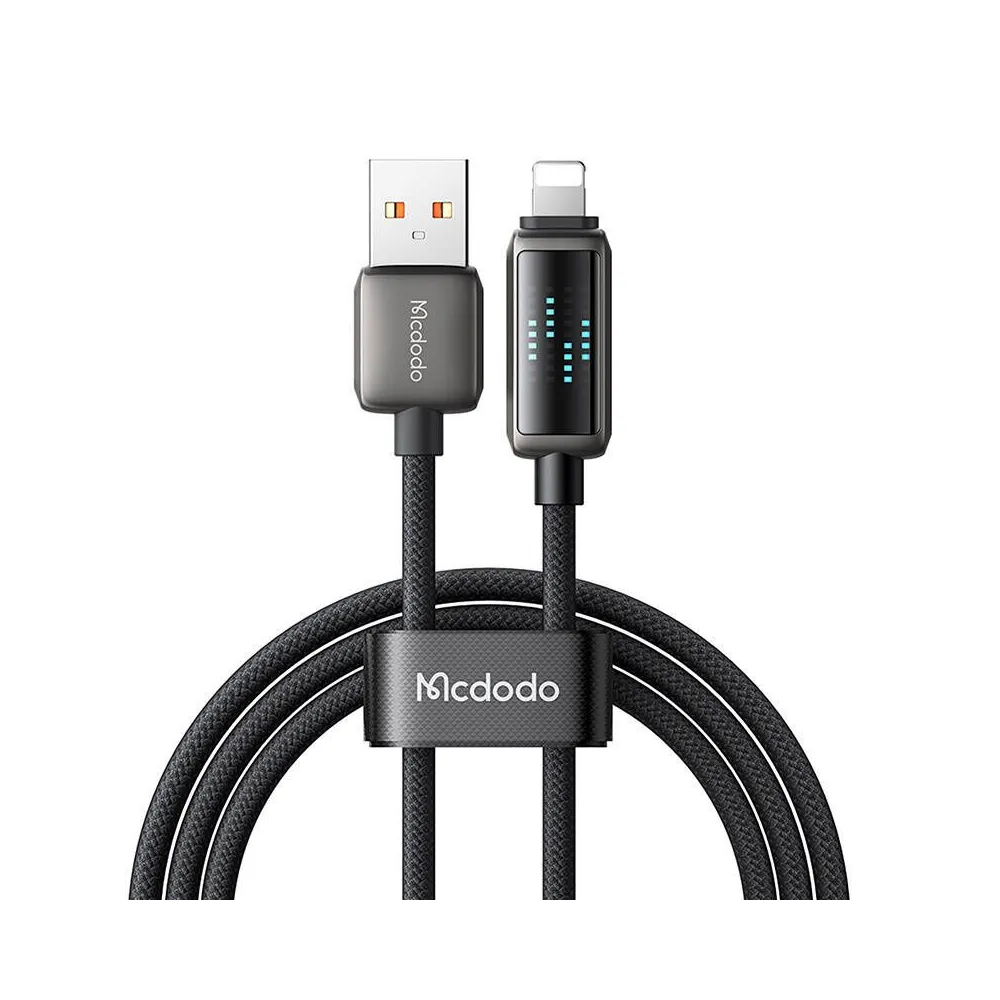 Mcdodo CA-5250 Cablu USB-A la Lightning, afișaj LED, 1,2 m