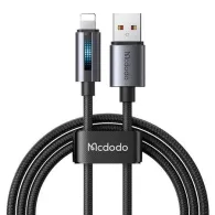 Mcdodo CA-5660 Cablu USB-A la Lightning cu lumină intermitentă 1,2 m (negru)