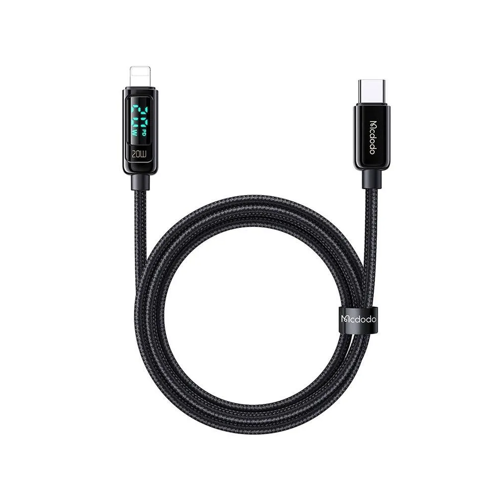 Mcdodo CA-8810 Cablu USB-C către Lightning, 36W, 1,2m (negru)