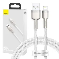 USB la Lightning cablu Baseus Cafule, 2.4A, 1m (biały)