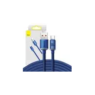 Baseus Crystal Shine USB la USB-C cablu, 100W, 2m (albastru)