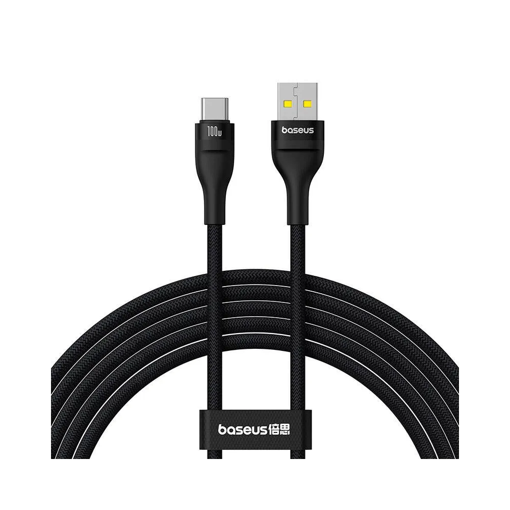 Cablu de încărcare Baseus Flash 2 USB către USB-C 100W, 2m (negru)