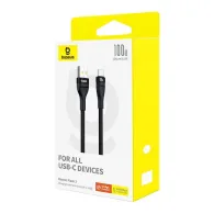 Cablu de încărcare Baseus Flash 2 USB către USB-C 100W, 2m (negru)