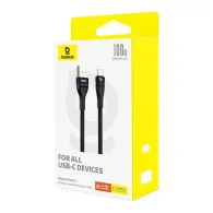 Cablu de încărcare Baseus Flash 2 USB către USB-C 100W, 2m (negru)
