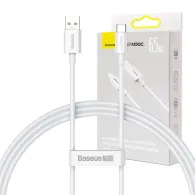 Cablu USB do USB-C Baseus Superior Series, 65W, 1m (biały)