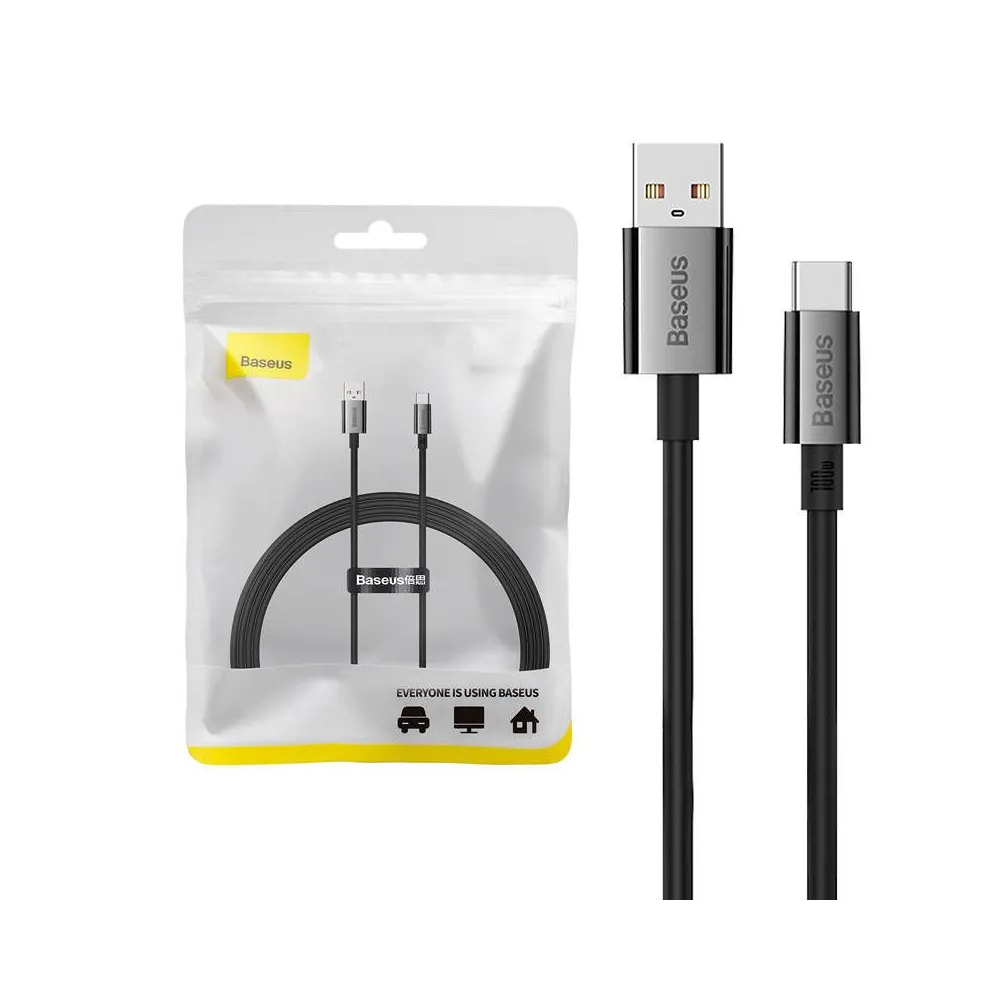 Cablu USB la USB-C Baseus Superior 100W 1,5m (negru)