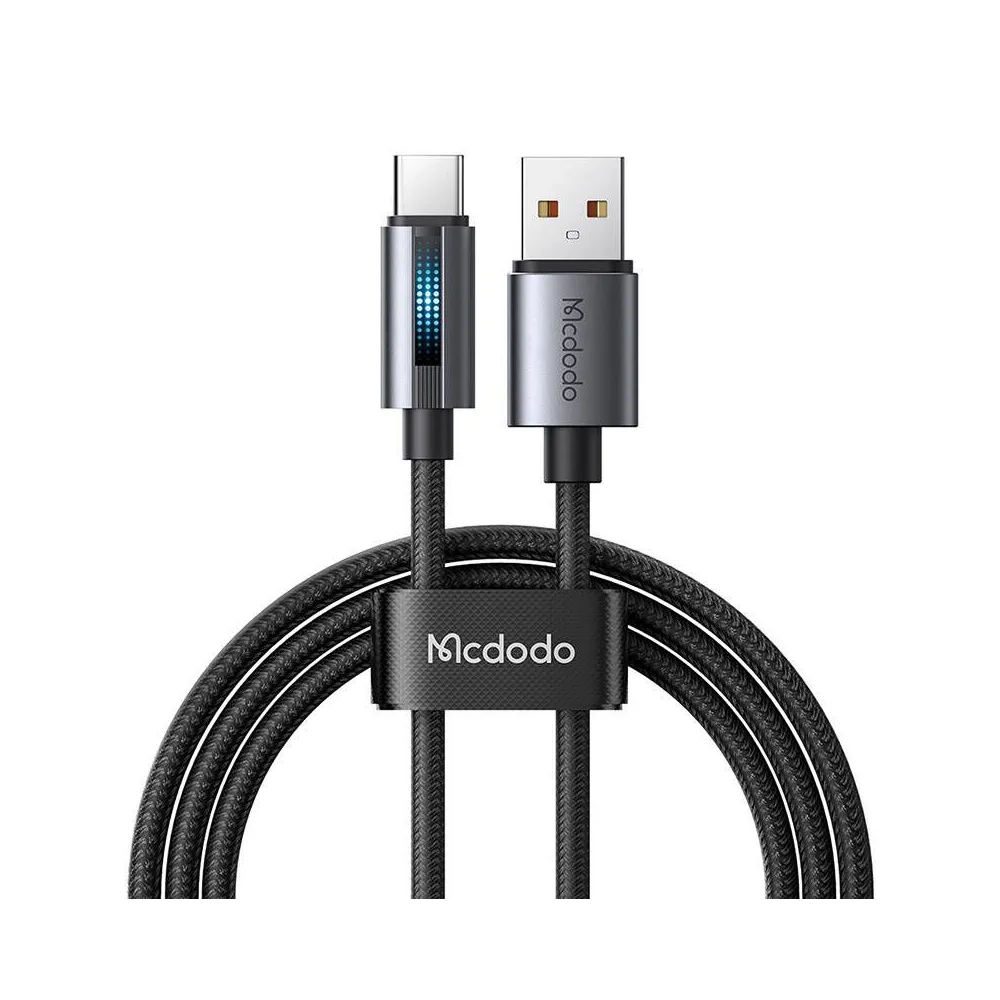 Mcdodo CA-5180 Cablu USB-A la USB-C, 1,2 m (negru)