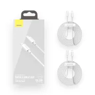 Cablu de date USB Baseus Simple Wisdom, USB la Lightning PD, 20W (2buc/ set), 1.5m (alb)