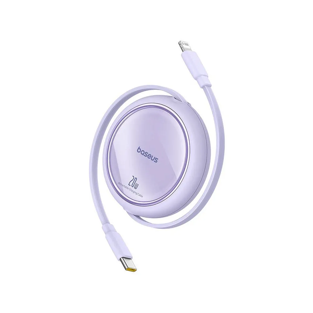 Cablu USB Baseus Free2Pull USB-C la iP 20W 1m (violet)