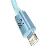 Cablu USB la iP Baseus Crystal Shine, 2.4A, 1.2m (albastru)