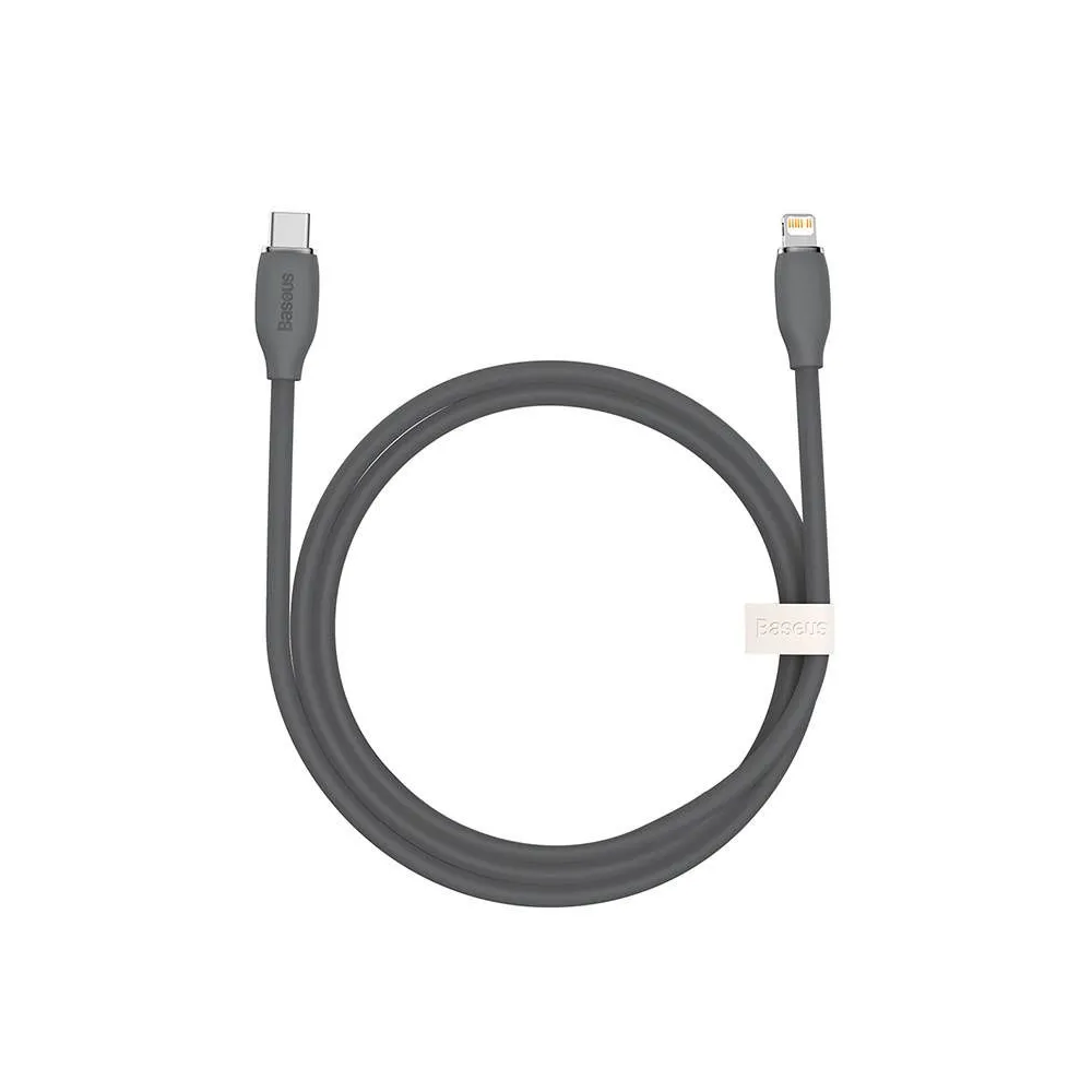 Cablu USB-C do Lightning Baseus Jelly, 20W, 1,2m (czarny)