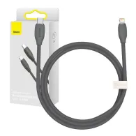 Cablu USB-C do Lightning Baseus Jelly, 20W, 1,2m (czarny)