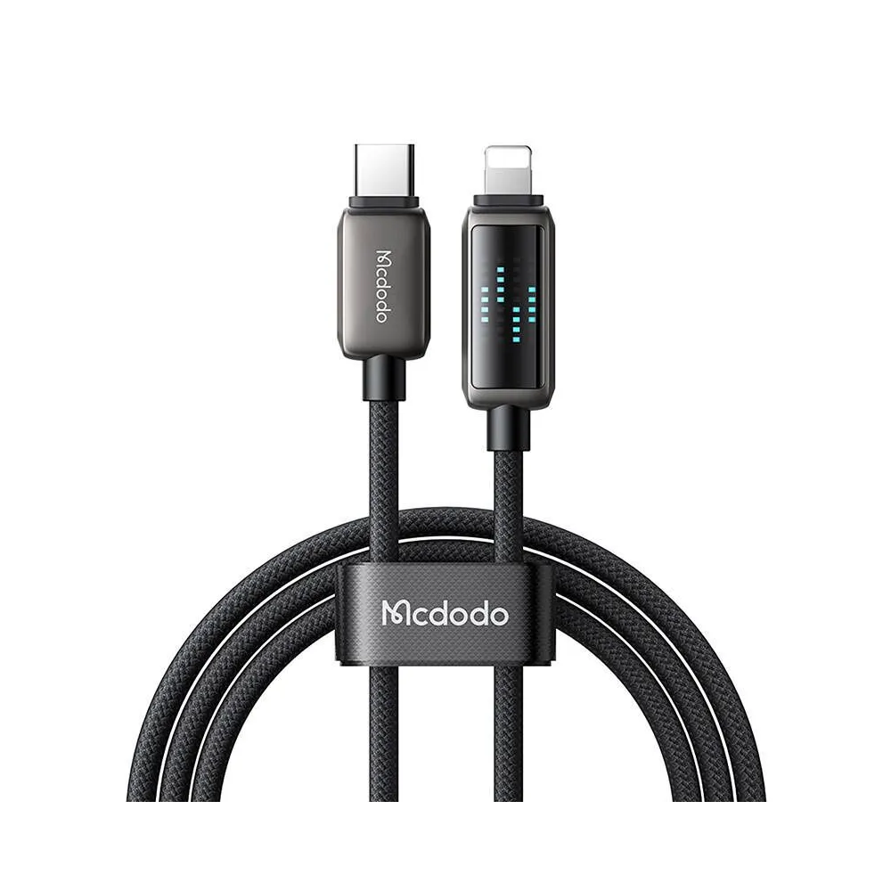 Mcdodo CA-2630 Cablu USB-C către Lightning, 36W, afișaj LED, 1,2 m