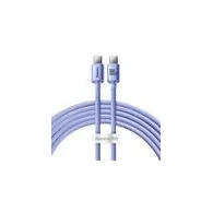 Baseus Crystal Shine USB-C la cablu USB-C, 100W, 2m (violet)