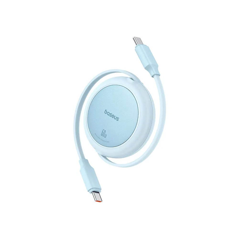 Baseus Free2Pull Mini USB-C la USB-C 60W cablu USB, 1m (albastru)