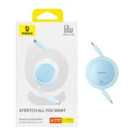 Baseus Free2Pull Mini USB-C la USB-C 60W cablu USB, 1m (albastru)