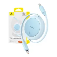 Baseus Free2Pull Mini USB-C la USB-C 60W cablu USB, 1m (albastru)