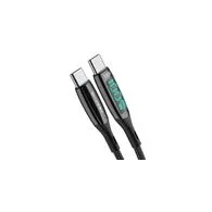 BlitzWolf Cablu USB-C la USB-C BW-TC23, cu ecran, 100W, 1,8m (negru)