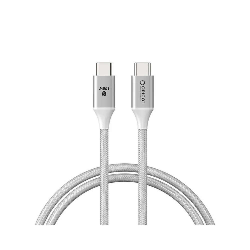 Cablu de încărcare Orico 100W USB-C la USB-C (alb)