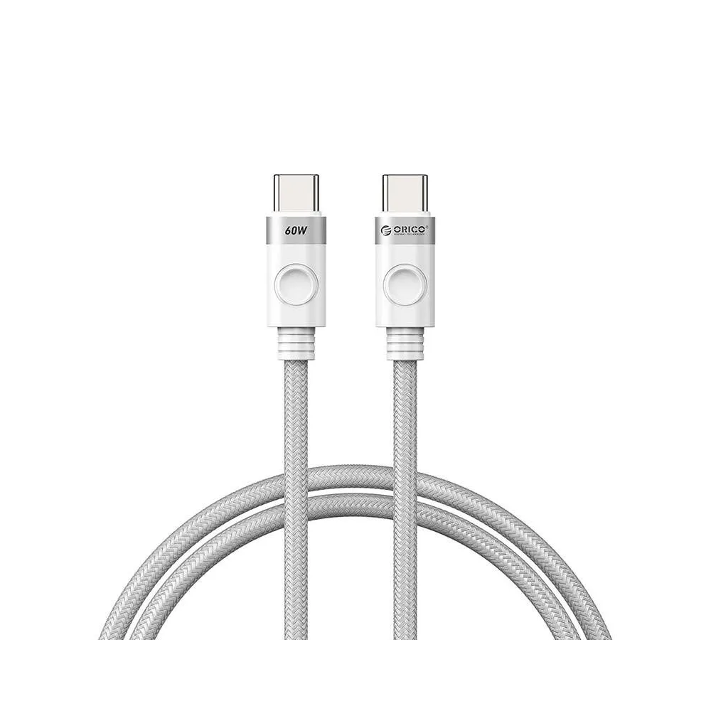 Cablu de încărcare Orico 60W USB-C la USB-C (alb)