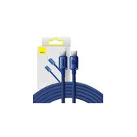 Cablu USB-C la USB-C Baseus Crystal Shine, 100W, 1,2m (albastru)