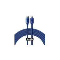 Cablu USB-C la USB-C Baseus Crystal Shine, 100W, 1,2m (albastru)