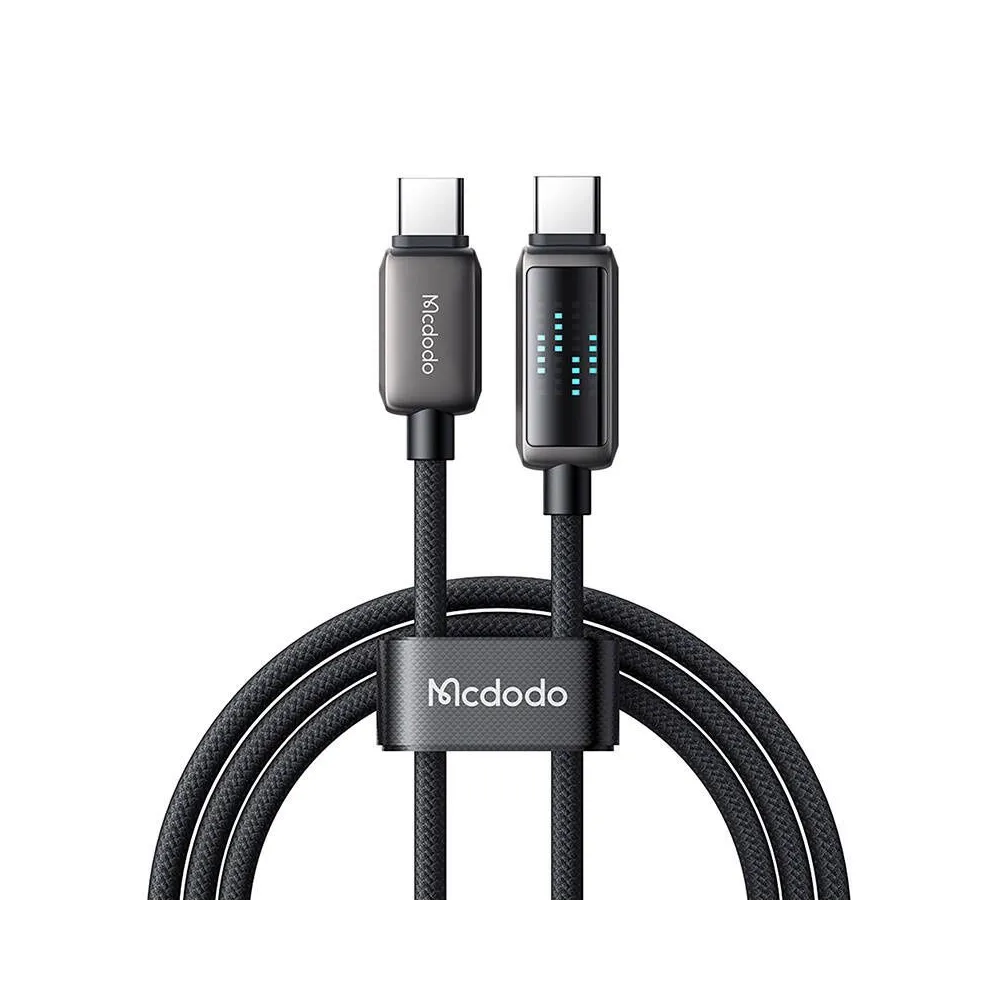 Mcdodo CA-4250 Cablu USB-C la USB-C, 100W, afișaj LED, 1,2m