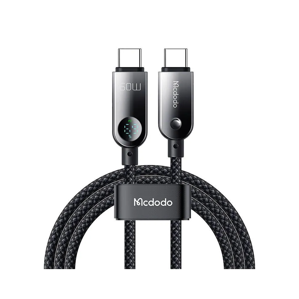 Mcdodo CA-4780 USB-C la USB-C 60W cablu de date 1.2m (negru)