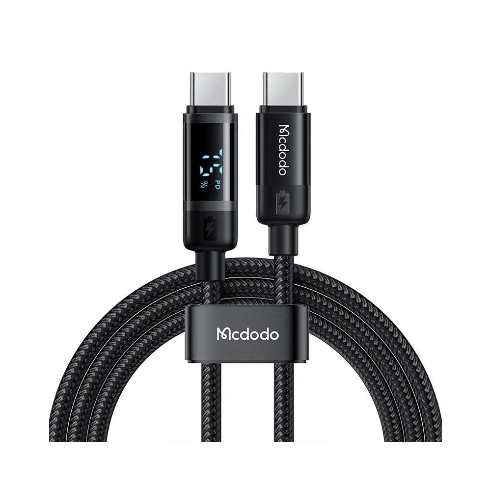 Mcdodo CA-5780 USB-C la USB-C 60W cablu de date 1.2m (negru)