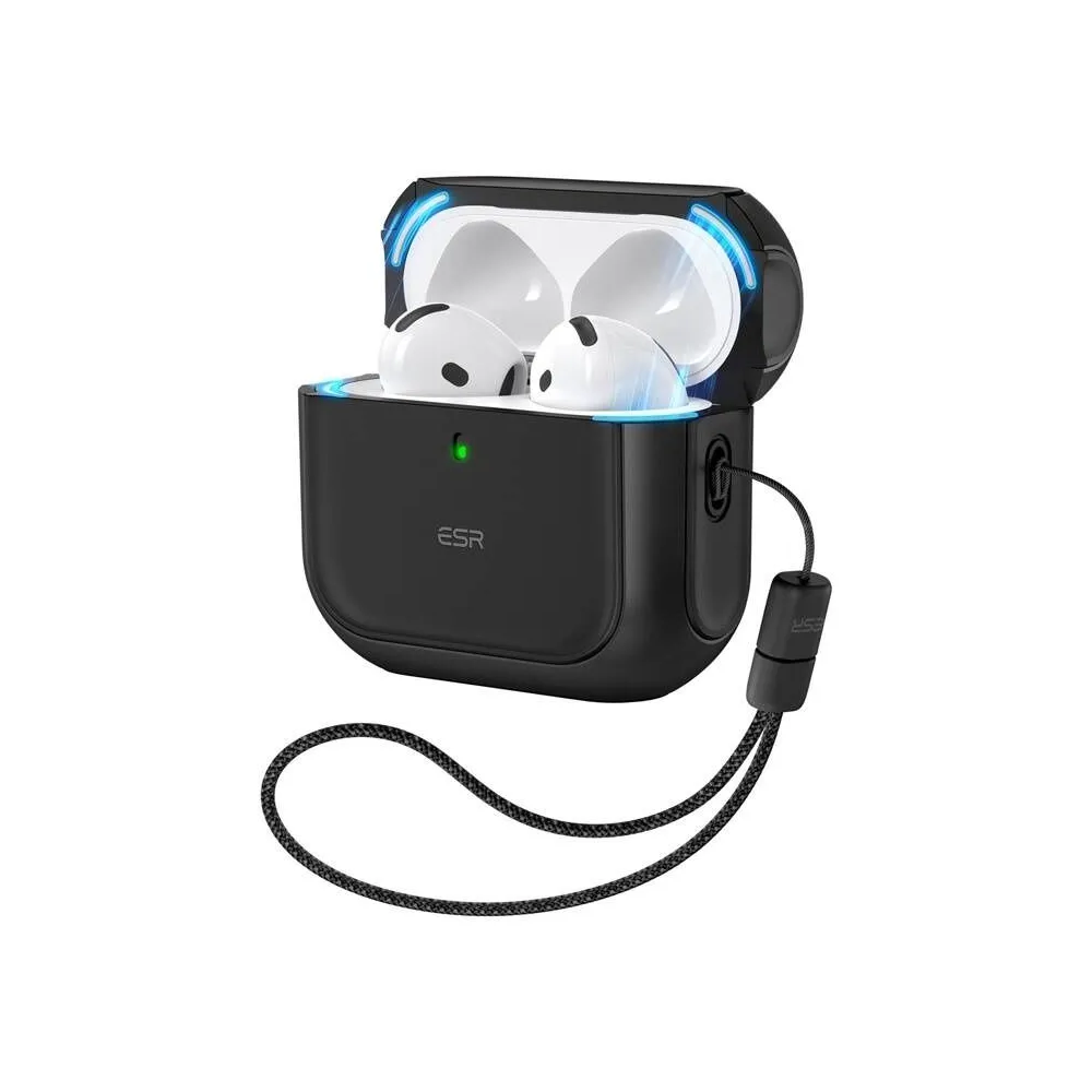 Husă AirPods 4 Orbit Hybrid (negru)