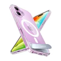 Carcasă Torras Pstand Series pentru iPhone 16 (transparentă)
