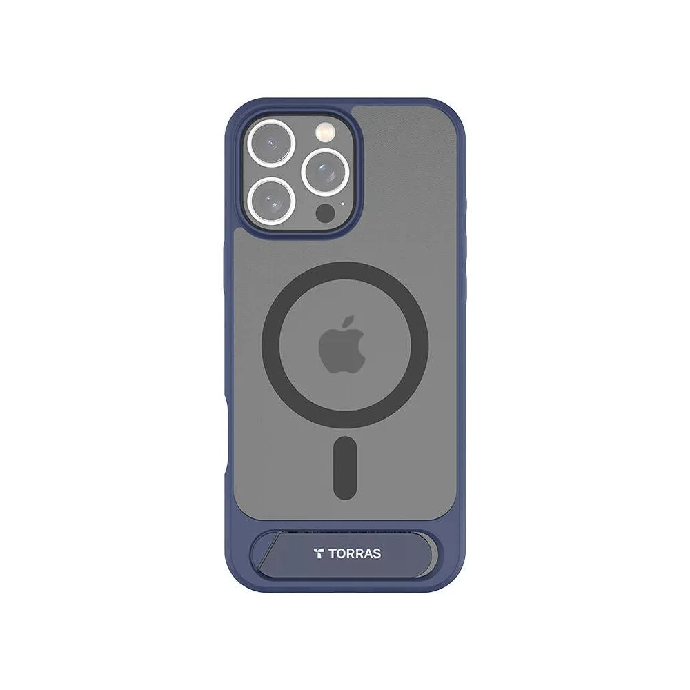 Carcasă Torras Pstand Series pentru iPhone 16 Pro (albastru)