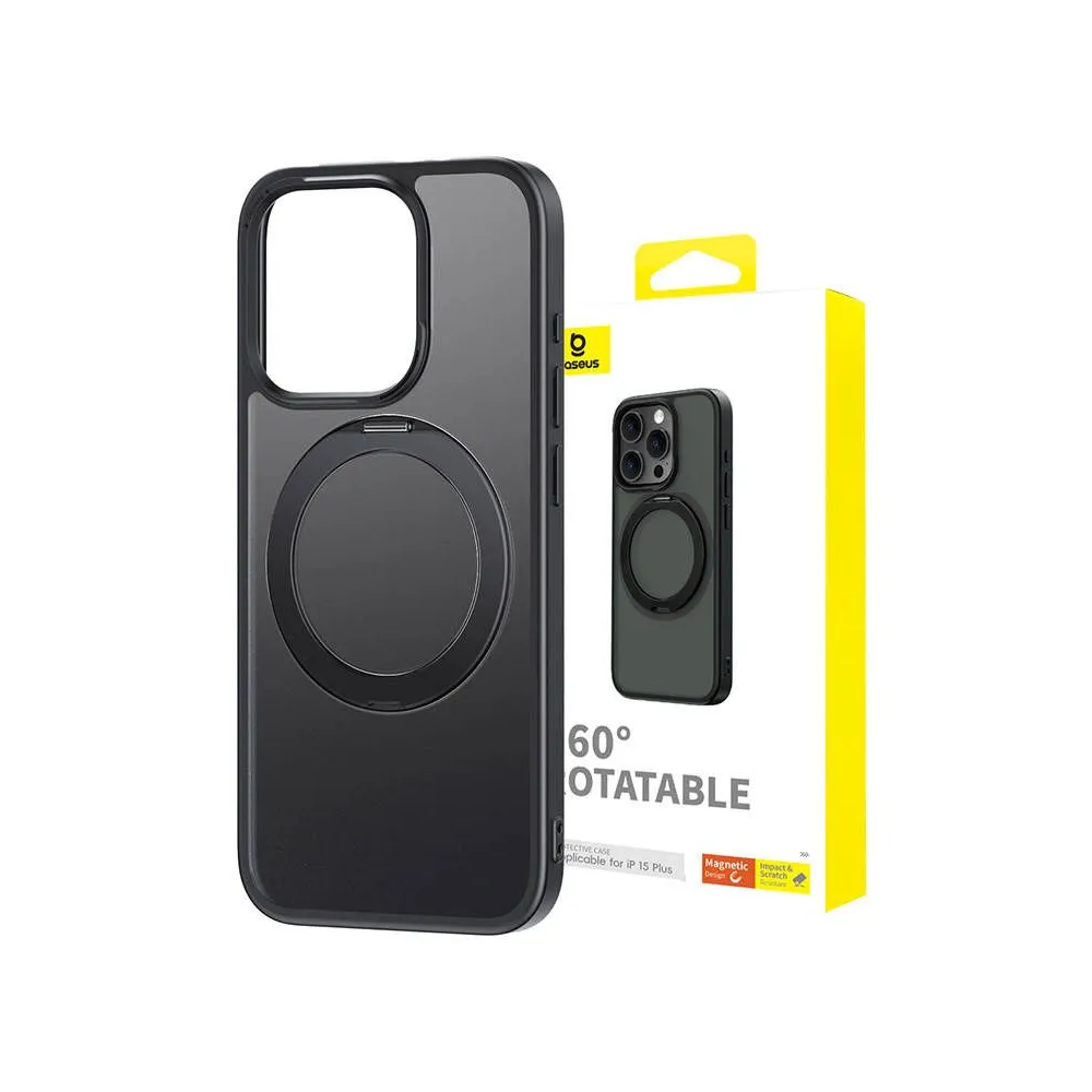 Magnetic Phone Case for iPhone 15 Plus Baseus CyberLoop Series (Black)