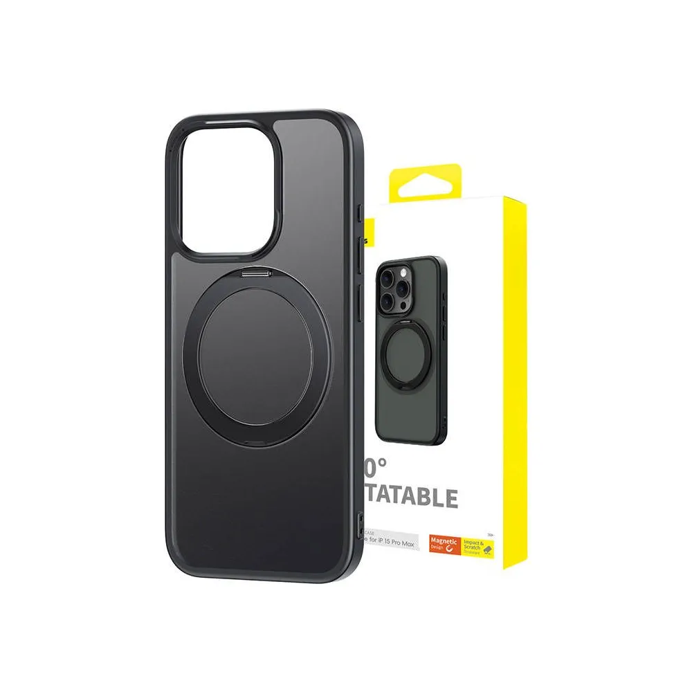 Magnetic Phone Case for iPhone 15 ProMax Baseus CyberLoop Series (Black)