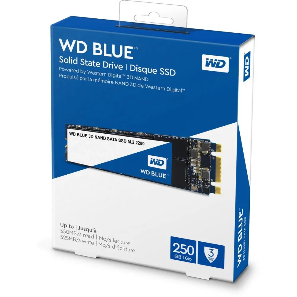 SSD Western Digital Blue 3D NAND 250GB, SATA 3, M.2 Wd - 1