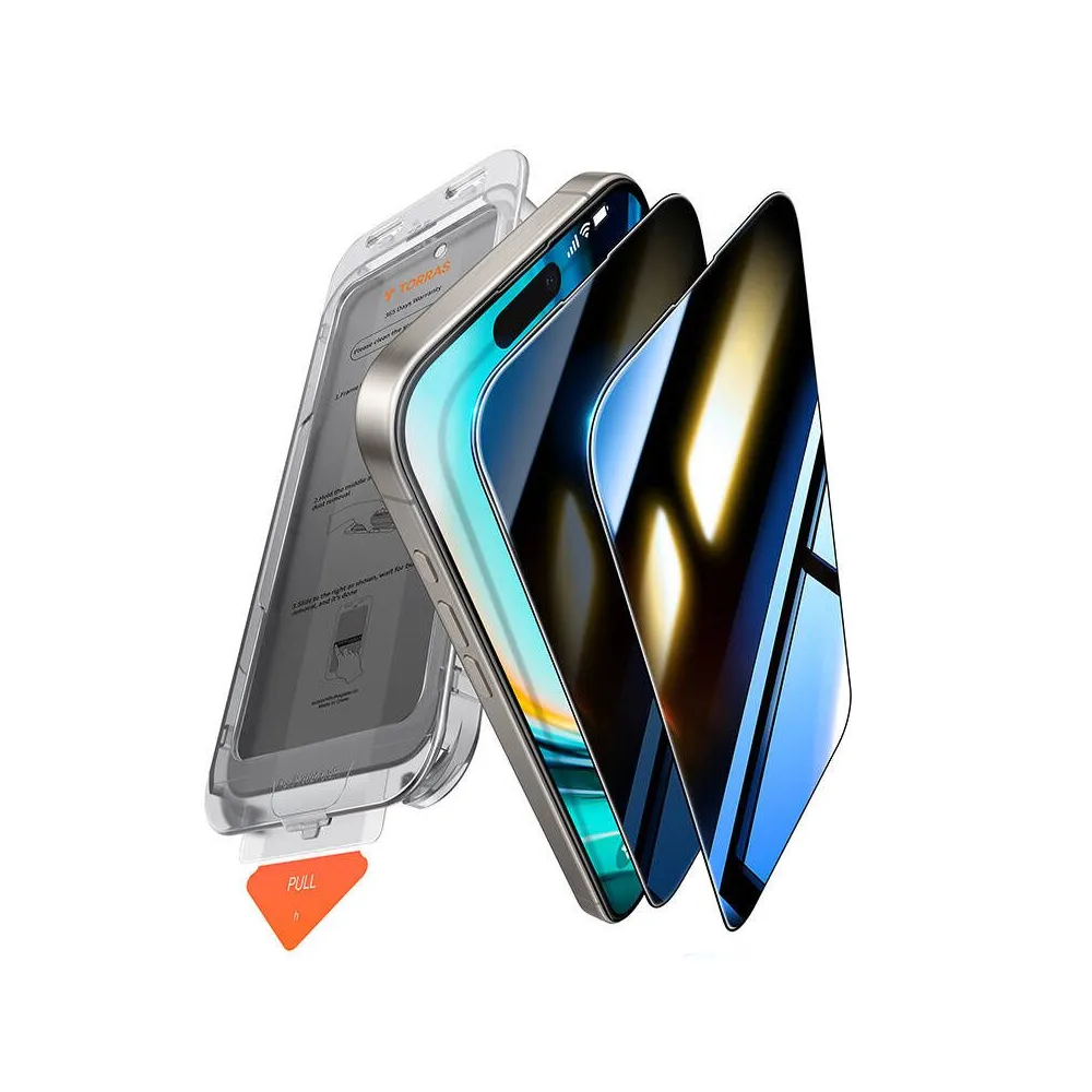 Instalați sticla Master Privacy Glass pentru iPhone 16