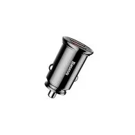 Baseus Circular 2xUSB QC3.0 5A 30W încărcător auto (negru)