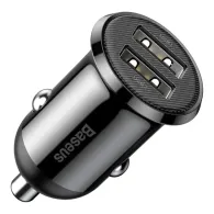 Baseus Grain Pro 2x USB 4.8A încărcător auto (negru)