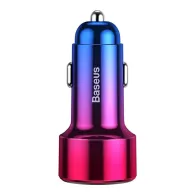 Baseus Magic Car Charger USB + USB-C QC 4.0 PD 45W (Red+Blue)