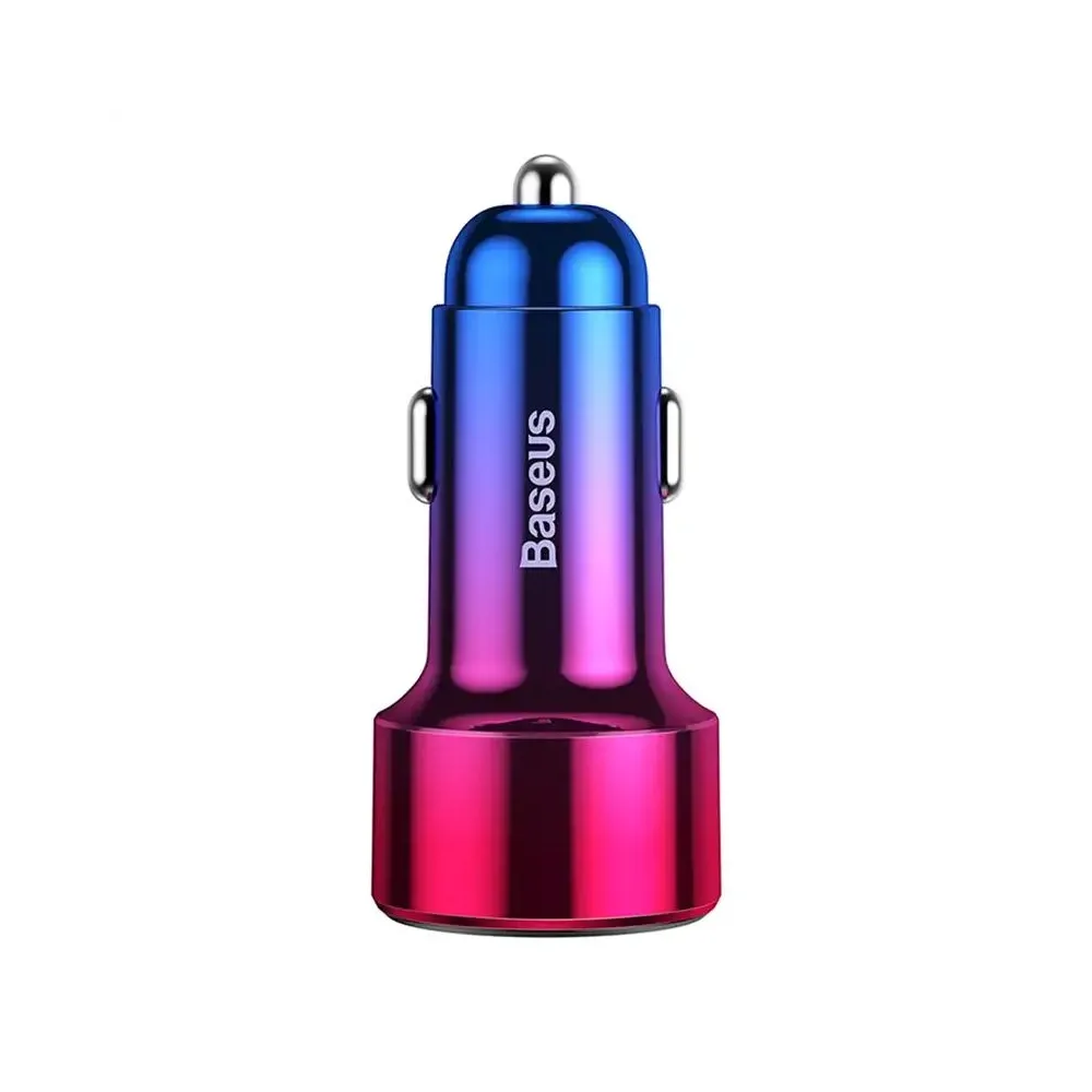 Baseus Magic Car Charger USB + USB-C QC 4.0 PD 45W (Red+Blue)