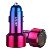 Baseus Magic Car Charger USB + USB-C QC 4.0 PD 45W (Red+Blue)