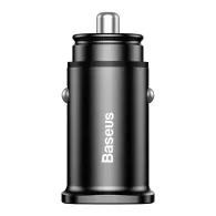 Baseus Square 2xUSB QC3.0 5A 30W încărcător auto (negru)