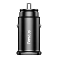 Baseus Square 2xUSB QC3.0 5A 30W încărcător auto (negru)