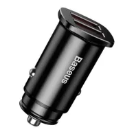 Baseus Square 2xUSB QC3.0 5A 30W încărcător auto (negru)