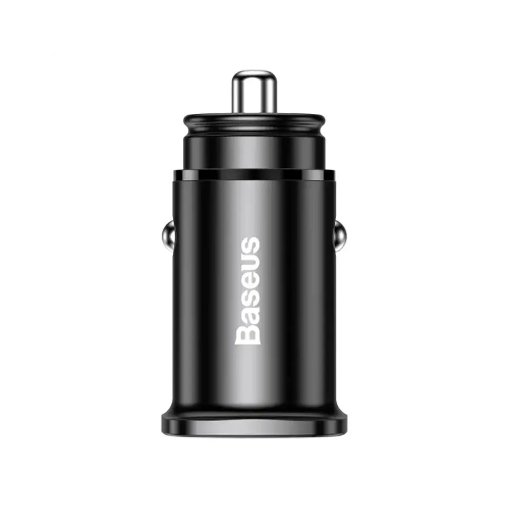 Baseus Square PPS QC4.0 / PD3.0 5A 30W încărcător auto (negru)