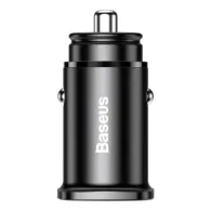 Baseus Square PPS QC4.0 / PD3.0 5A 30W încărcător auto (negru)