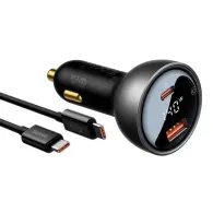 Baseus Superme USB încărcător auto, USB-C, 140W (negru)