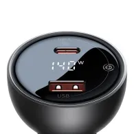 Baseus Superme USB încărcător auto, USB-C, 140W (negru)